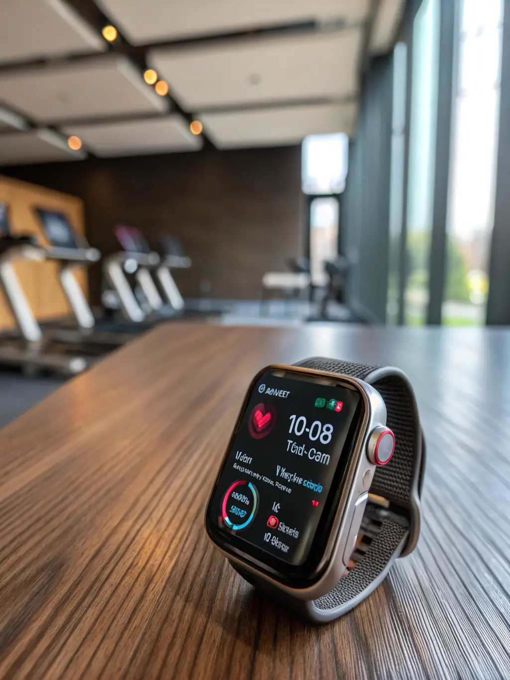A close-up shot of a smartwatch displaying personalized workout recommendations from SmarTwin IA, emphasizing the tailored approach.