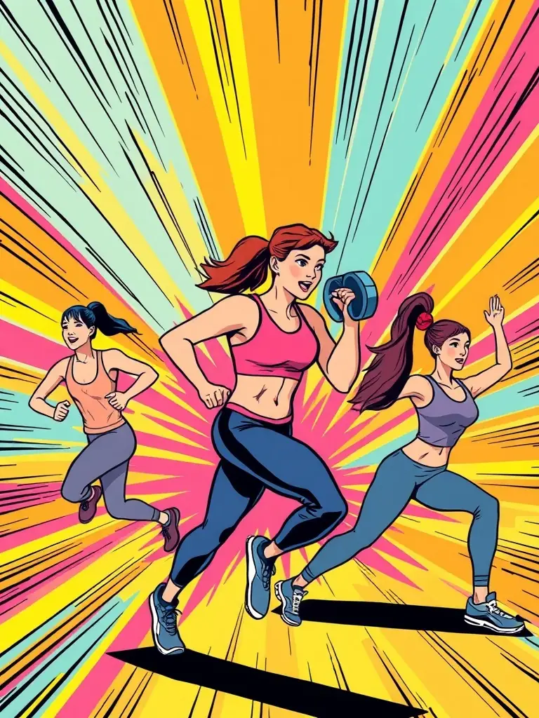 A diverse group of people engaged in different fitness activities, illustrating the adaptability of SmarTwin IA to various fitness preferences.