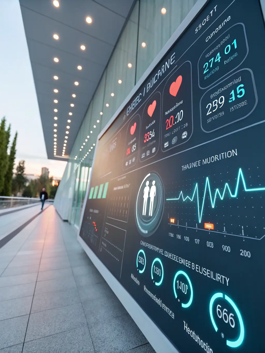 A digital twin of a person on a screen, visually representing their fitness progress and body composition changes.